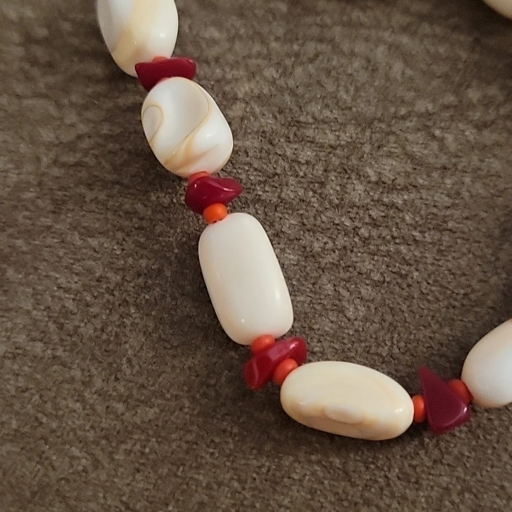 VTG Estate Coral Beaded Necklace